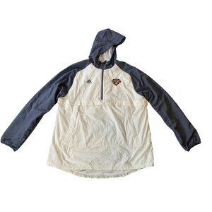 NWT Adidas Anorak Jacket White Hooded Pullover Windbreaker Central XL